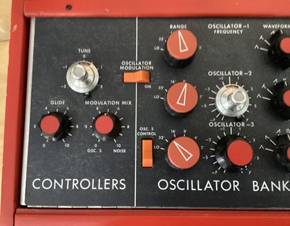 Moog-Minimoog with MIDI and red makeover